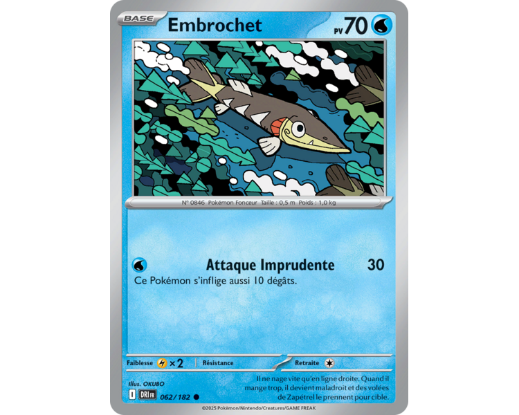 Embrochet Pv 70 62/182 – Carte Commune – Écarlate et Violet Rivalités Destinées Embrochet Pv 70 62/182 – Carte Commune – Écarlate et Violet Rivalités Destinées