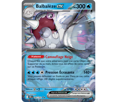 Balbalèze-ex 300 65/182 – Carte Pokémon‑ex Double Rare – Écarlate et Violet Rivalités Destinées