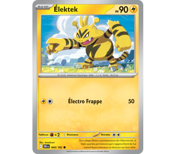 Élektek Pv 90 68/182 – Carte Commune – Écarlate et Violet Rivalités Destinées
