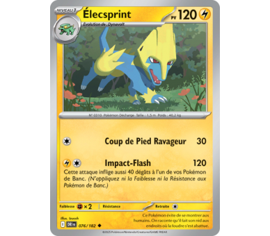 Élecsprint Pv 120 76/182 - Carte Peu Commune - Écarlate et Violet Rivalités Destinées
