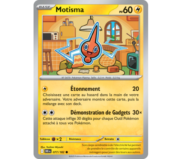 Motisma Pv 60 77/182 – Carte Commune Reverse – Écarlate et Violet Rivalités Destinées