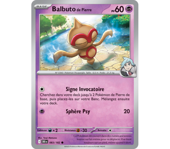 Balbuto de Pierre Pv 60 83/182 – Carte Commune – Écarlate et Violet Rivalités Destinées