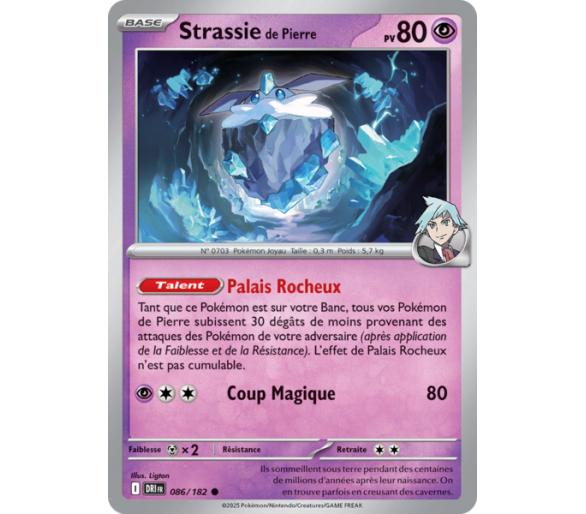 Strassie de Pierre Pv 80 86/182 – Carte Commune Reverse – Écarlate et Violet Rivalités Destinées