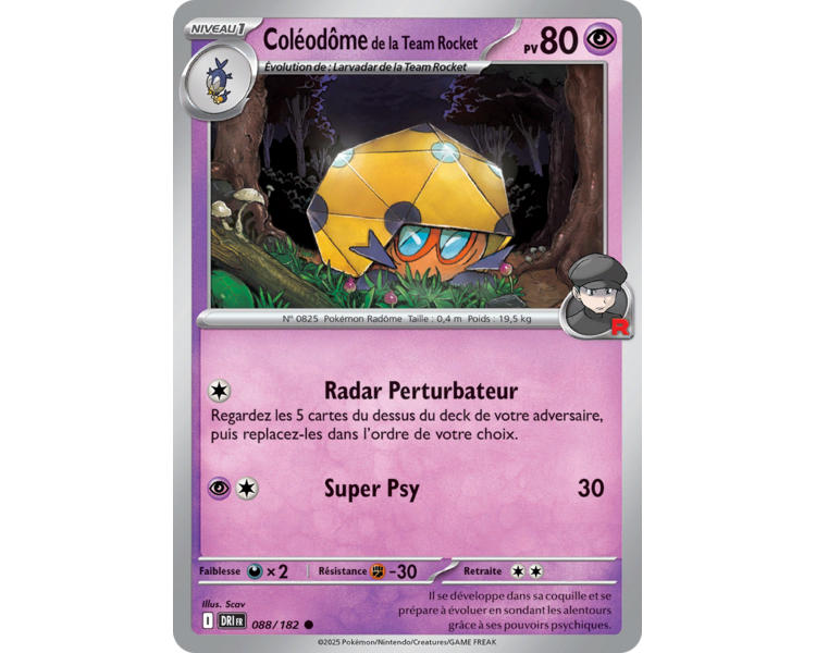 Coléodôme de la Team Rocket Pv 80 88/182 – Carte Commune Reverse – Écarlate et Violet Rivalités Destinées Coléodôme de la Team Rocket Pv 80 88/182 – Carte Commune Reverse – Écarlate et Violet Rivalités Destinées