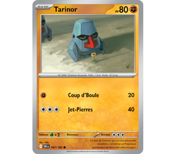 Tarinor Pv 80 97/182 – Carte Commune Reverse – Écarlate et Violet Rivalités Destinées