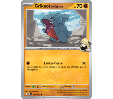 Griknot de Cynthia Pv 70 102/182 – Carte Commune – Écarlate et Violet Rivalités Destinées