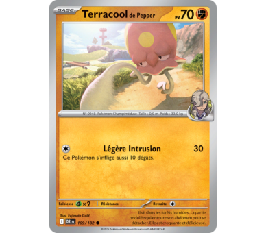 Terracool de Pepper Pv 70 109/182 – Carte Commune – Écarlate et Violet Rivalités Destinées