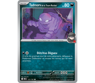 Tadmorv de la Team Rocket Pv 80 123/182 – Carte Commune – Écarlate et Violet Rivalités Destinées