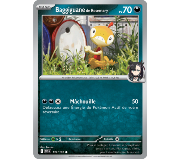 Baggiguane de Rosemary Pv 70 132/182 – Carte Commune – Écarlate et Violet Rivalités Destinées