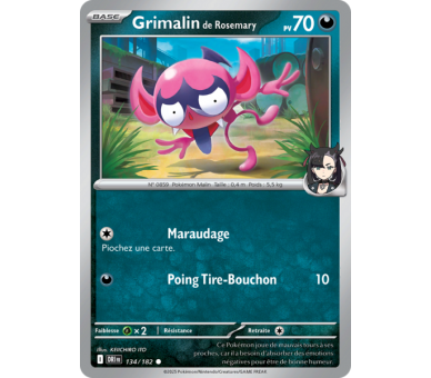 Grimalin de Rosemary Pv 70 134/182 – Carte Commune – Écarlate et Violet Rivalités Destinées