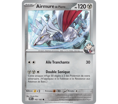 Airmure de Pierre Pv 120 142/182 – Carte Commune Reverse – Écarlate et Violet Rivalités Destinées