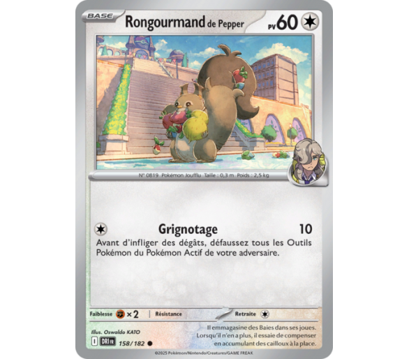 Rongourmand de Pepper Pv 60 158/182 – Carte Commune Reverse – Écarlate et Violet Rivalités Destinées
