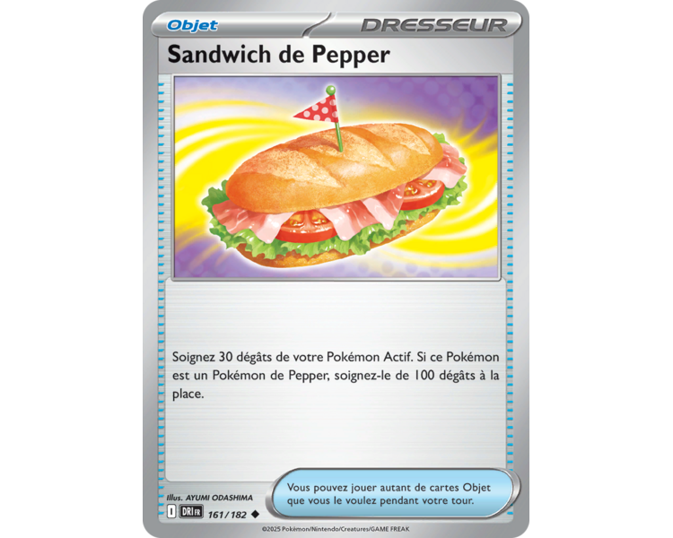 Objet Sandwich de Pepper 161/182 - Carte Peu Commune - Écarlate et Violet Rivalités Destinées