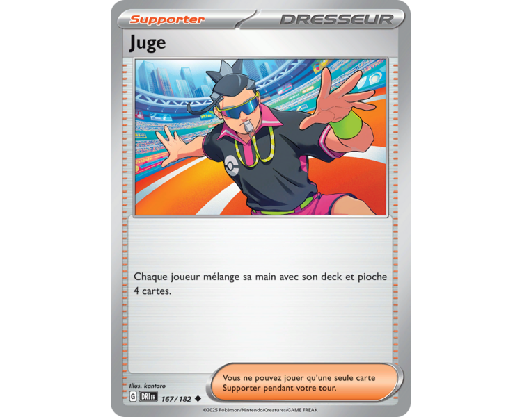 Dresseur Juge 167/182 – Carte Peu Commune Reverse – Écarlate et Violet Rivalités Destinées