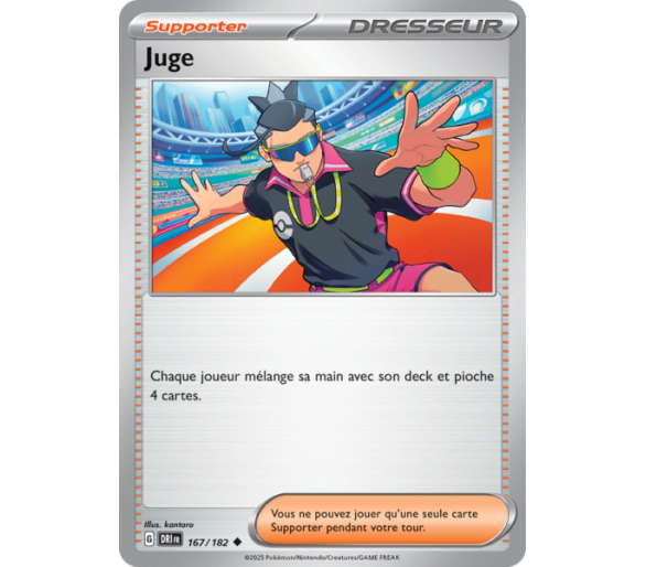 Dresseur Juge 167/182 – Carte Peu Commune Reverse – Écarlate et Violet Rivalités Destinées