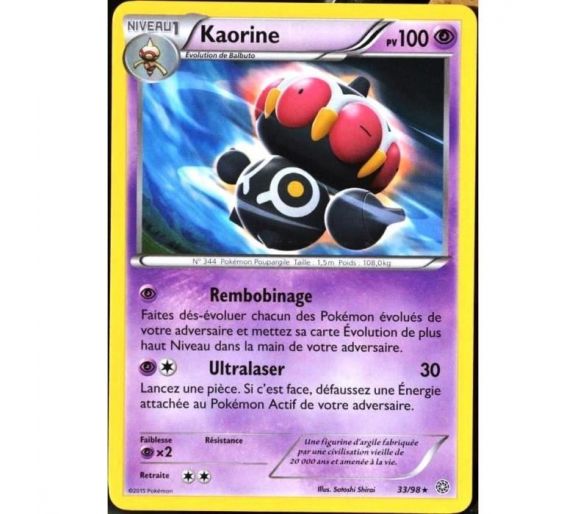 Carte Pokémon commune Kaorine pv 100 - 33/98