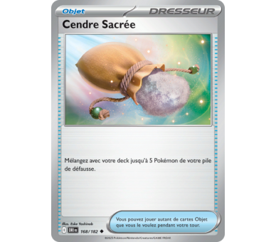 Objet Cendre Sacrée 168/182 - Carte Peu Commune Reverse - Écarlate et Violet Rivalités Destinées