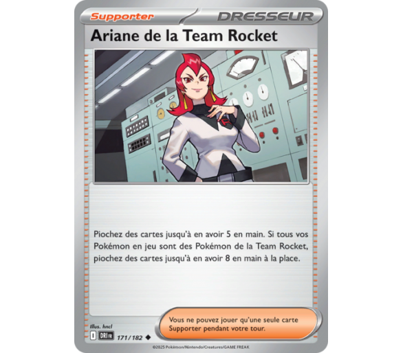 Dresseur Ariane de la Team Rocket 171/182 – Carte Peu Commune Reverse – Écarlate et Violet Rivalités Destinées