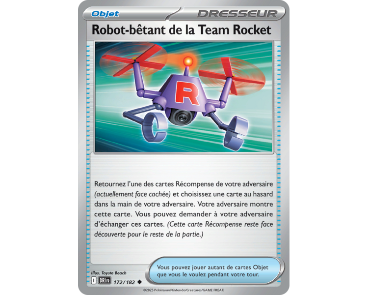 Objet Robot-bêtant de la Team Rocket 172/182 - Carte Peu Commune  - Écarlate et Violet Rivalités Destinées