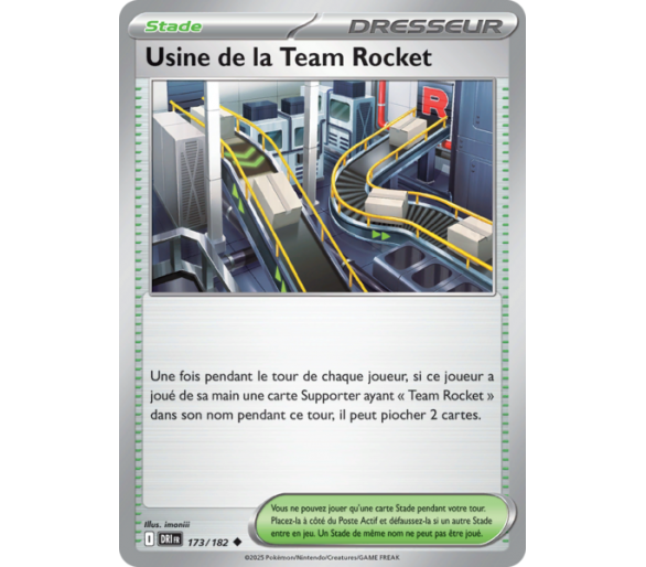 Stade Usine de la Team Rocket 173/182 – Carte Peu Commune – Écarlate et Violet Rivalités Destinées