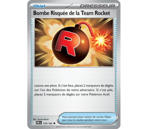 Objet Bombe Risquée de la Team Rocket 179/182 - Carte Peu Commune - Écarlate et Violet Rivalités Destinées