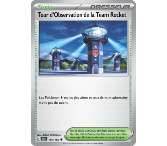 Stade Tour d'Observation de la Team Rocket 180/182 – Carte Peu Commune – Écarlate et Violet Rivalités Destinées