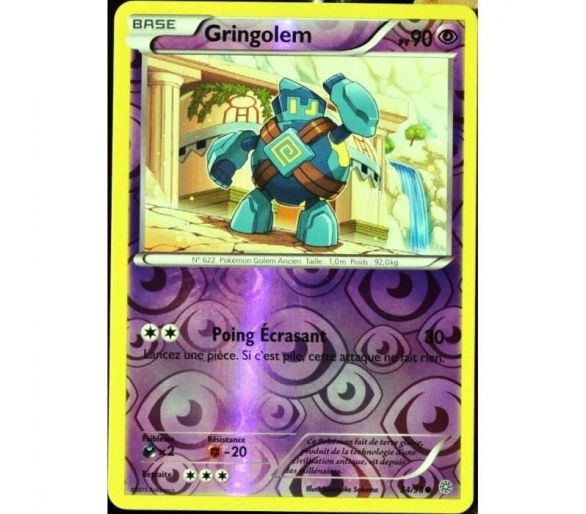Carte Pokémon reverse Gringolem pv 90 - 34/98