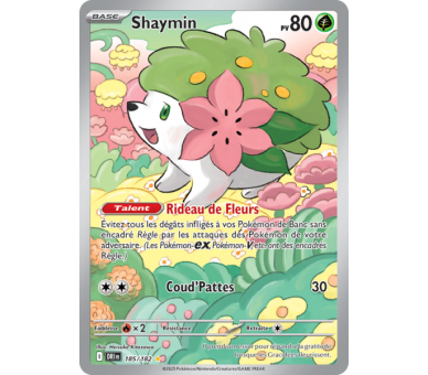 Shaymin Pv 80 185/182 - Carte Illustration Rare - Écarlate et Violet Rivalités Destinées