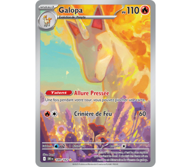 Galopa Pv 110 189/182 - Carte Illustration Rare - Écarlate et Violet Rivalités Destinées