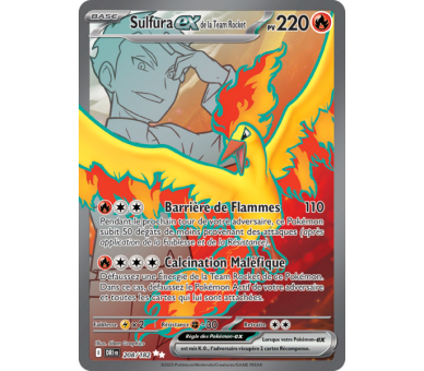 Sulfura-ex de la Team Rocket Pv 220 208/182 - Carte Ultra Rare - Écarlate et Violet Rivalités Destinées