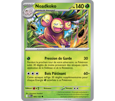 Noadkoko Pv 140 005/132 - Carte Peu Commune - Méga-Évolution