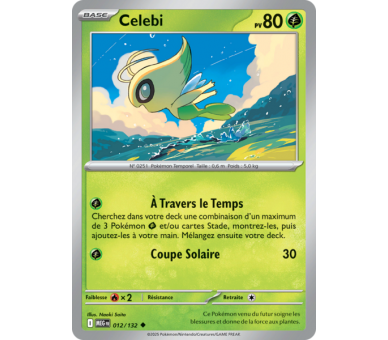 Celebi Pv 80 012/132 - Carte Peu Commune Reverse - Méga-Évolution