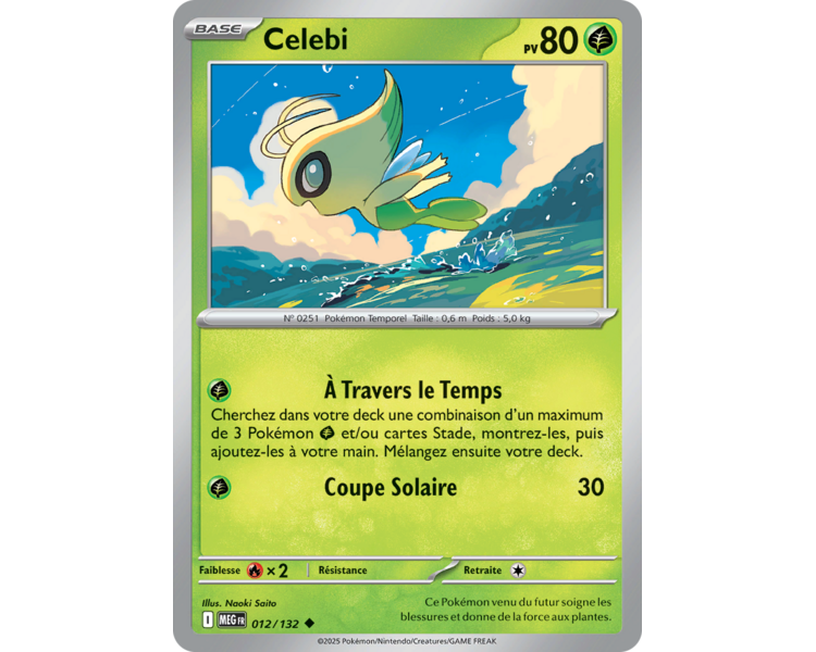 Celebi Pv 80 012/132 - Carte Peu Commune Reverse - Méga-Évolution