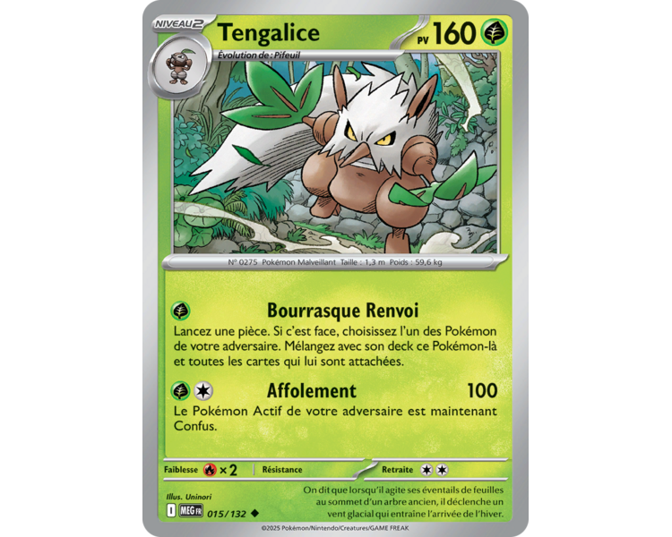 Tengalice Pv 160 015/132 - Carte Peu Commune Reverse - Méga-Évolution