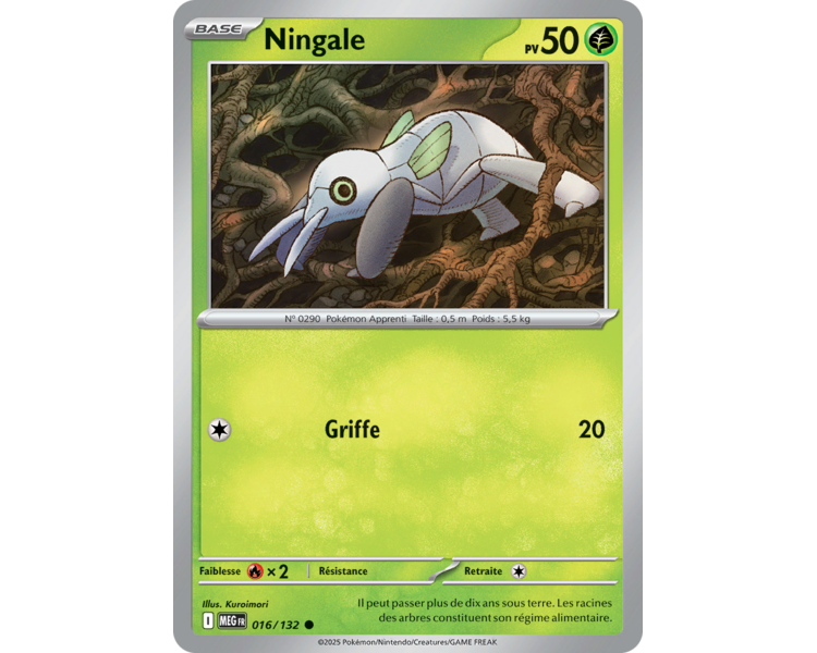 Ningale Pv 50 016/132 - Carte Commune Reverse - Méga-Évolution