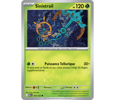 Sinistrail Pv 120 018/132 - Carte Commune Reverse - Méga-Évolution