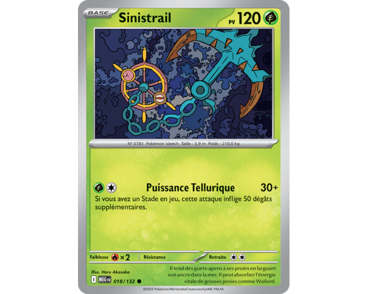 Sinistrail Pv 120 018/132 - Carte Commune Reverse - Méga-Évolution