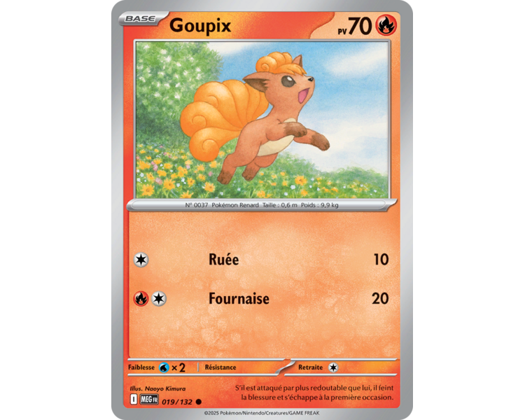 Goupix Pv 70 019/132 - Carte Commune - Méga-Évolution
