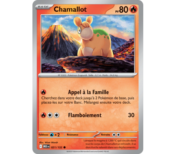Chamallot Pv 80 021/132 - Carte Commune - Méga-Évolution