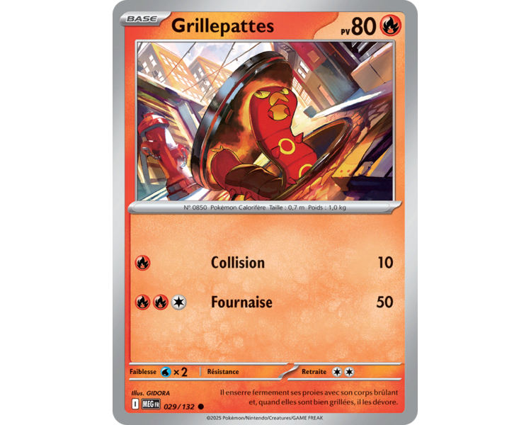 Grillepattes Pv 80 029/132 - Carte Commune Reverse - Méga-Évolution