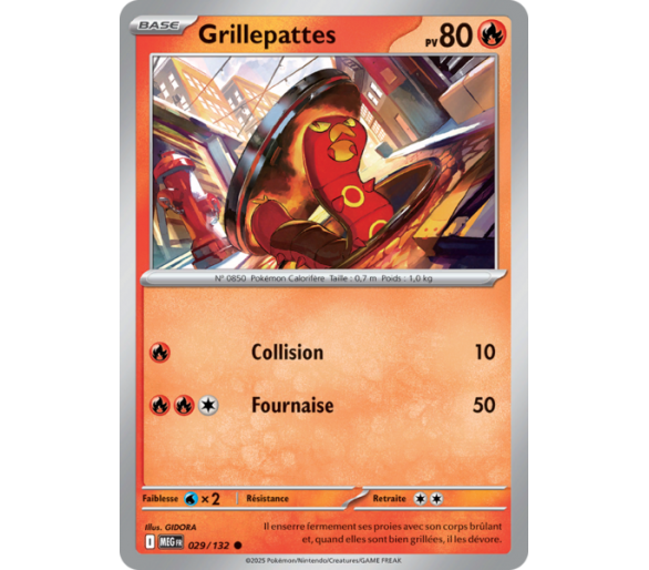 Grillepattes Pv 80 029/132 - Carte Commune Reverse - Méga-Évolution