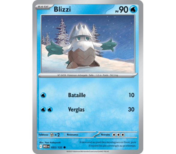 Blizzi Pv 90 035/132 - Carte Commune Reverse - Méga-Évolution