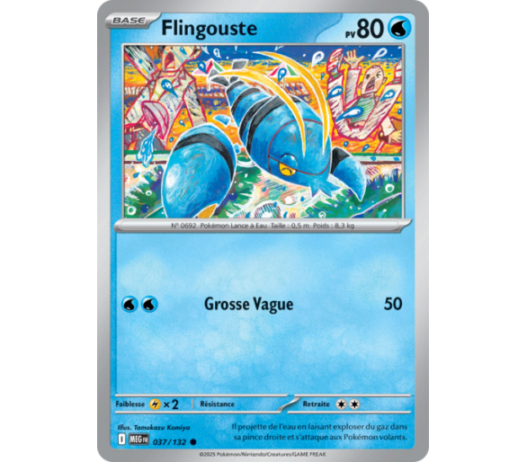 Flingouste Pv 80 037/132 - Carte Commune Reverse - Méga-Évolution
