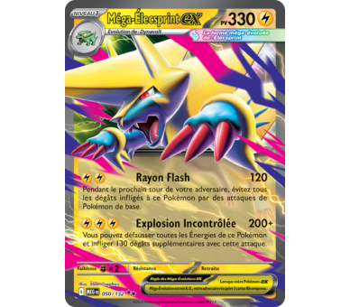 Méga-Élecsprint-ex Pv 330 050/132 - Carte Double Rare - Méga-Évolution
