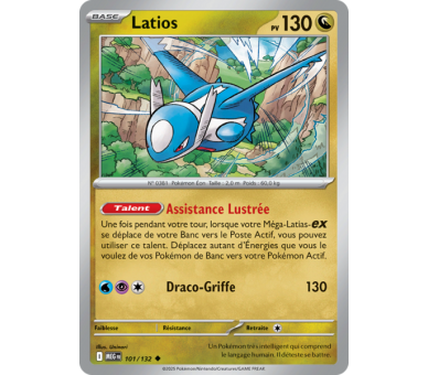 Latios Pv 130 101/132 - Carte Peu Commune - Méga-Évolution