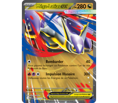 Méga-Latias-ex Pv 280 100/132 - Carte Double Rare - Méga-Évolution