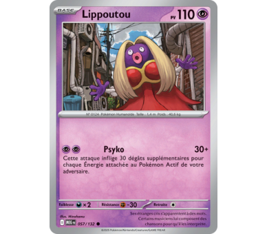 Lippoutou Pv 110 057/132 - Carte Commune Reverse - Méga-Évolution