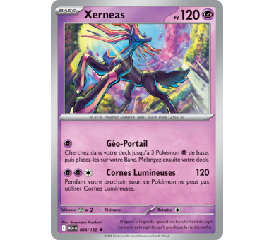 Xerneas Pv 120 064/132 - Carte Rare Holographique - Méga-Évolution