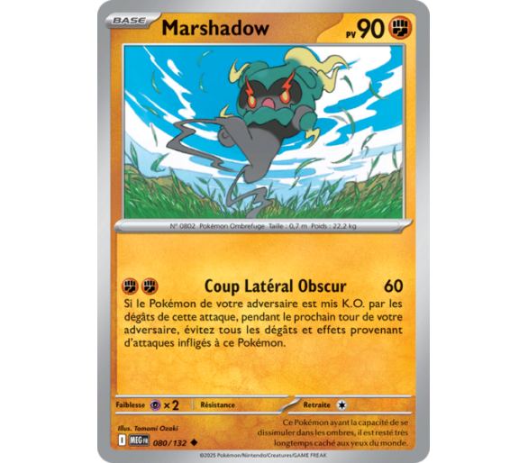 Marshadow Pv 90 80/132 - Carte Peu Commune - Méga-Évolution