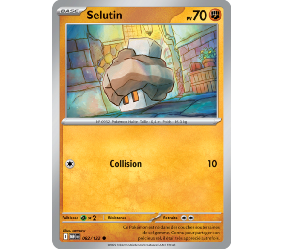 Selutin Pv 70 82/132 - Carte Commune Reverse - Méga-Évolution